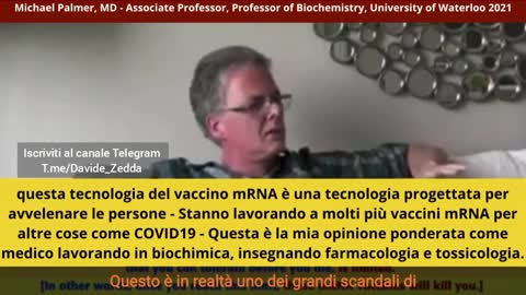 Dott. Palmer prof Farmacologie e tossicologia: Vaccini MRNA progettati per avvelenare