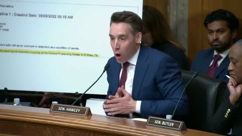 Sen. Hawley OBLITERATES Mayorkas, exposes what's in Laken Riley's killer's file