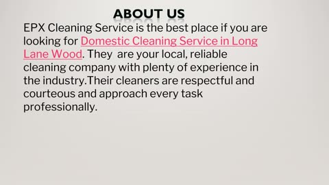 Domestic Cleaning Service in Long Lane Wood.