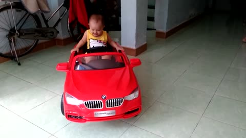 Baybies with supercar BMW