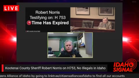 Kootenai County Sheriff Norris testifies on new border security bill H753