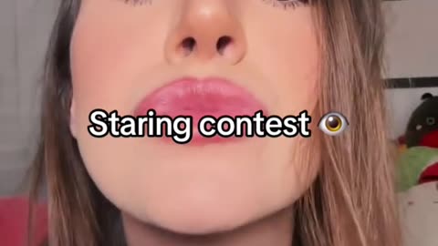 staring contest?