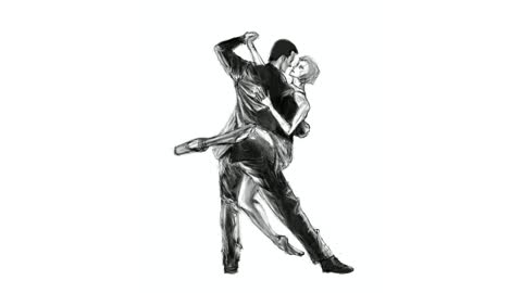 Argentine Tango time-lapse drawing (No. 364)