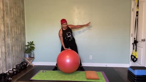 Shoulder Stretch w/ Stability Ball