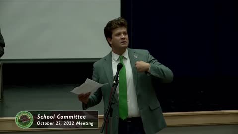 Gays Against Groomers member gives a heart warming speech in front of the school committee in Abington, MA