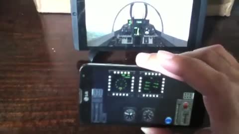 Controling Flight Simulator with phone (carrier landings pro)