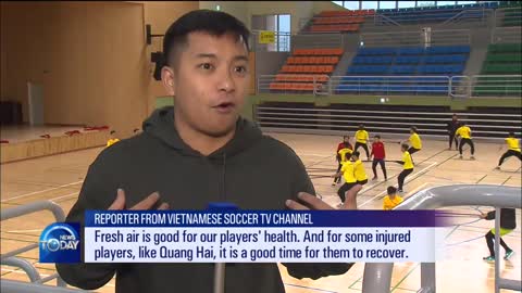 VIETNAMESE SOCCER TEAM TRAINS IN KOREA / KBS뉴스(News)