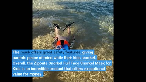 View Feedback: Zipoute Snorkel Full Face Snorkel Mask for Kids, Kids Snorkeling Set 180 Degree...