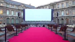 Film festival kicks off in Louvre courtyard in Paris