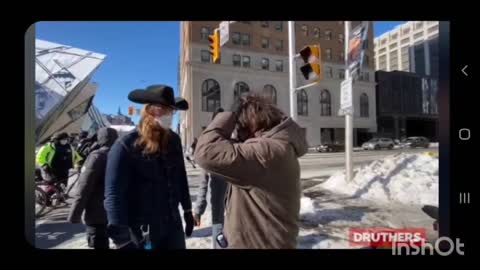 Paid Provocateurs Protestors at Toronto Truckers Convoy Yesterday? Our day at the Toronto truckers convoy started with what appeared to be paid provocateurs trying to agitate the peaceful protesters. They had no success and the day continued to be a beaut