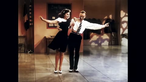 Fred Astaire Paulette Goddard Second Chorus 1940 Dig It colorized remastered 4k