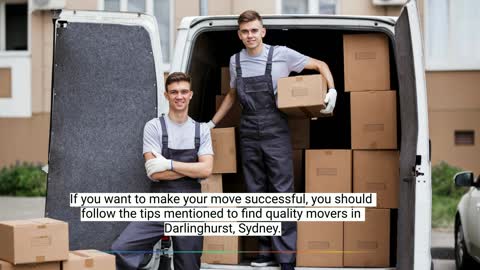 Tips For Hiring Quality Movers in Darlinghurst, Sydney