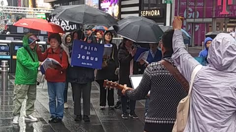 Chodae Community Church 5-20-23. at 46th Street and 9th Avenue singing gospel music