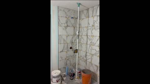 Stages of a shower install