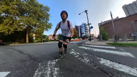 Speeding Through the City - Inline Skating Urban Flow Skate-2
