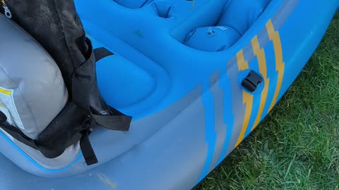 Testing the ole inflatable kayak for tomorrow