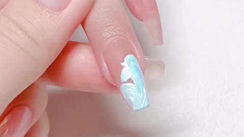 Colorful cloud manicure