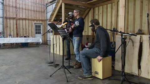 We Believe in God the Father. Jammin in a shed.
