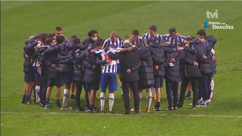 Roda da equipa no final do jogo (SC Braga 1 x 1 FC Porto)