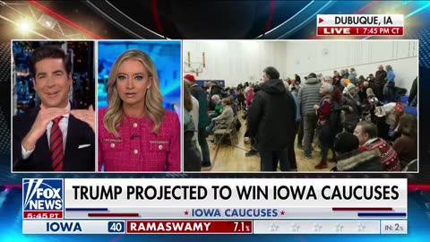 Kayleigh McEnany says it took less then 30 minutes to win Iowa in a landslide.