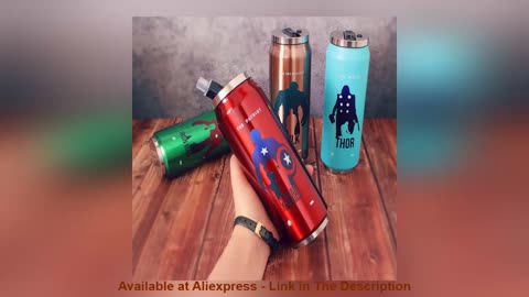 ❄️ Creative Stainless Steel Super Hero Avenger Thermos CANS Portable Unisex Students Personality