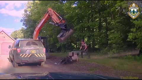Vermont Man Tried to Attack Troopers With Excavator