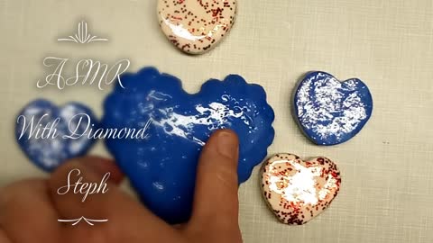 ASMR Heart Clay Cracking