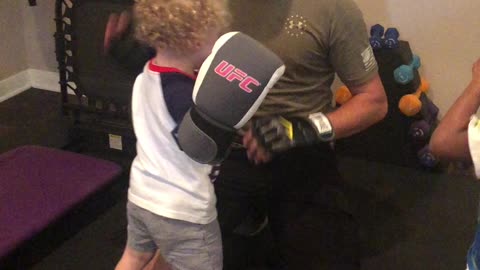 UFC fighting with daddy