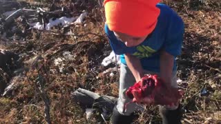 Boy Attempts to Bite Elk Heart as Rite of Passage