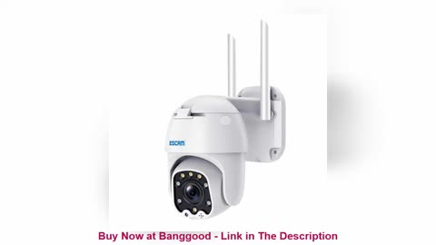 ⭐️ ESCAM QF288 3MP Pan/Tilt 8X Zoom AI Humanoid detection Cloud Storage Waterproof WiFi IP Camera