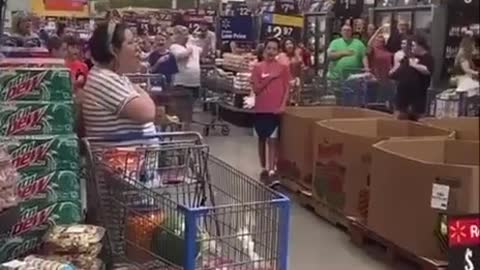 WATCH: Walmart Shoppers Stop to Sing National Anthem in INCREDIBLE Moment