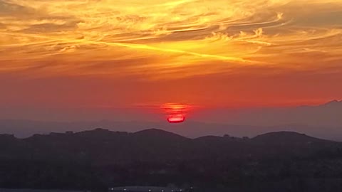 Sunset over CA skies