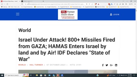 Israel Under Attack! Over 2000 Rockets Fired and Hamas is attacking by land and by air!