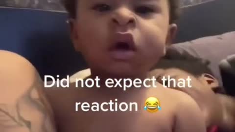 Priceless baby reaction