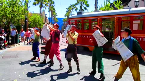 Red Car Trolley News Boys FULL Show at Disney California Adventure for Disneyland