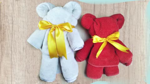 DIY Towel Teddy Bear /DIY toys / фигурки из полотенец своими руками | игрушки своими руками