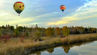 Lake Scenery Nature Sky Smooth One Surface Peace Balloon