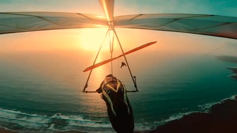 Gliding enjoying😊 sunset view#reels, #amazingfeeling #amazing #natural #Gliding #sunset
