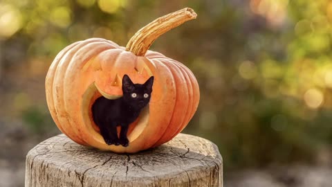 Halloween cat cute and sweet