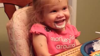 Little girl gives shameless confession after making mess