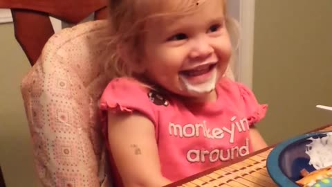 Little girl gives shameless confession after making mess