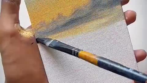 Amazing Drawing - A Watercolor with One Stroke