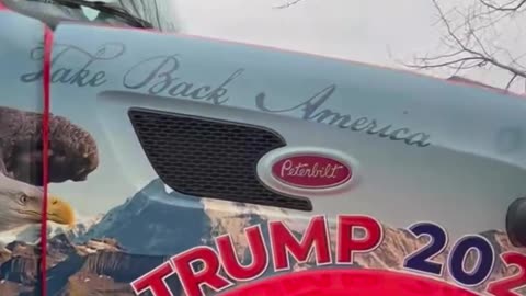 'Trump 2024 Take Back America' truck
