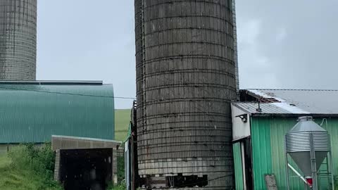 Silo Comes Crumbling Down