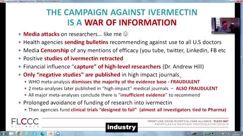 ICS 2022 (France) - P.Kory - «The War on Off-Patent Medicines in Covid-19. Battle of Ivermectin»