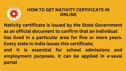 ways to get Nativity certificate in online in Tamil Nadu