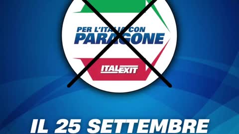 Il 25 Settembre vota ItalExit VERSO LE ELEZIONI ITALIANE DEL 25 SETTEMBRE PER LE DIMISSIONI DEL NOTO MASSONE,GESUITA E SIONISTA MARIO DRAGHI CAMPAGNA ELETTORALE