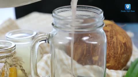 Cách pha sữa tươi cốt dừa ca cao cực đơn giản