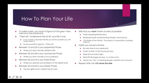 CRP Weekly Webinar #13: How To Plan Your Life