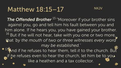 One-on-One First, Two Or Three-on-One Next, Then Church-on-One To Resolve Beef - September 20, 2022